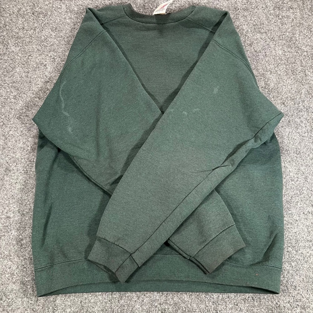 Vintage Wilson Crewneck Sweatshirt Mens Large Forest Green Blank Pullover 90s